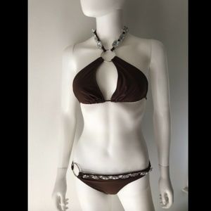 Sexy Swimsuit Microbikini Stones On The Neck Sz S